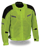 Milwaukee Leather MPM1792 Men's High Vis Armored Textile Jacket with Dual Gun Pockets - Milwaukee Leather Mens Textile Jackets