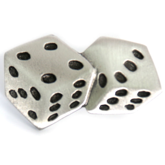 Hot Leathers Dice Pewter Biker Pin