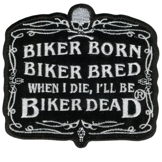 Hot Leathers Biker Born 9" Patch