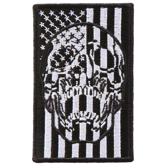 P2046B American Flag Patch with Black Borders – Extreme Biker Leather