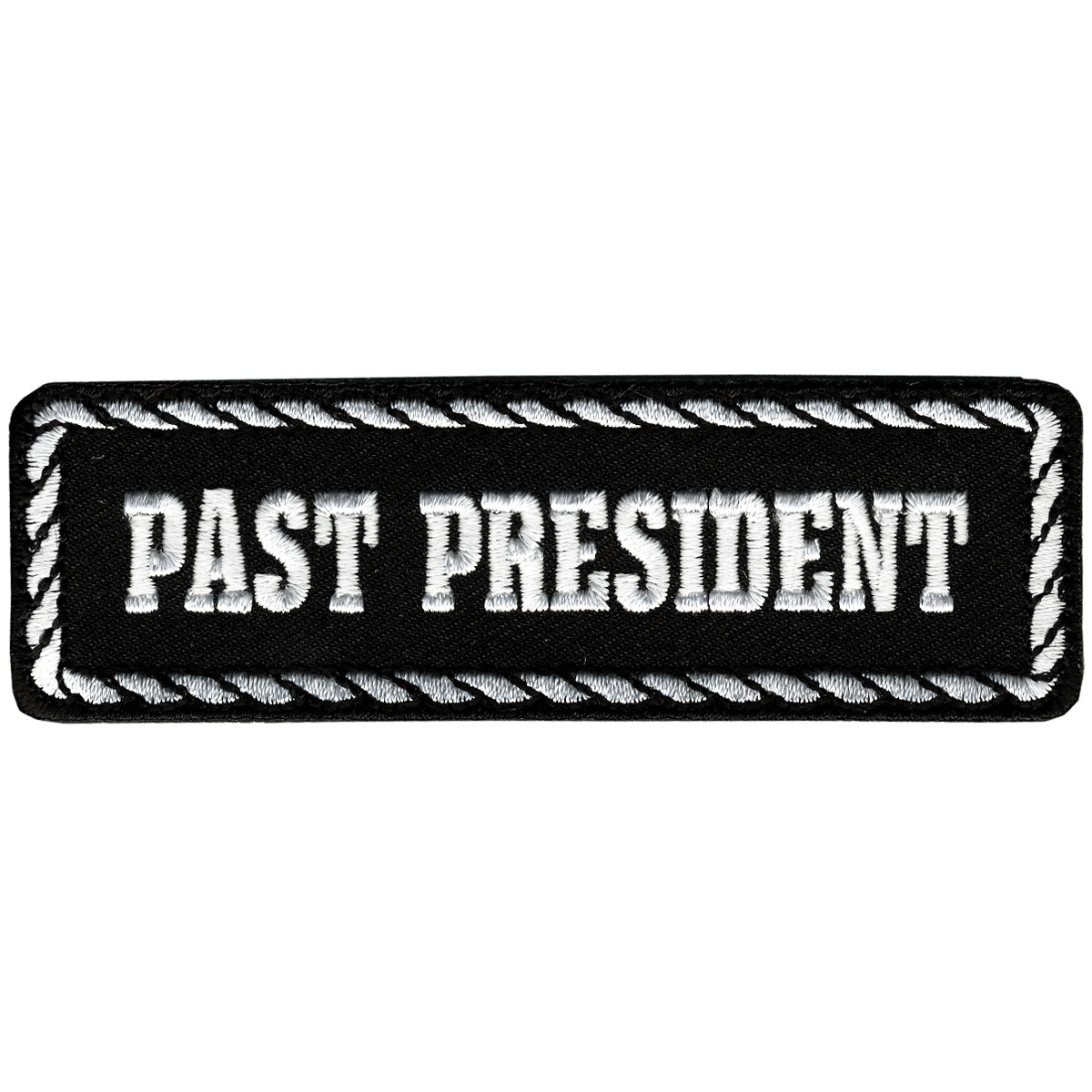 Hot Leathers Past President Embroidered Patch - 4" W x 1" H - Iron-On or Sew-On - PPD1001