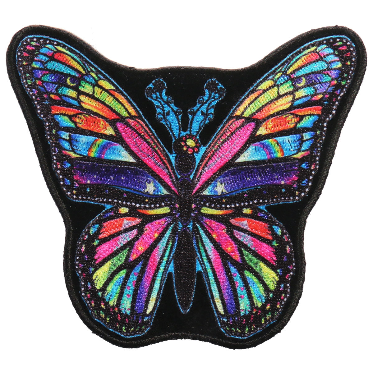 Hot Leathers Patch Rainbow Butterfly 4"