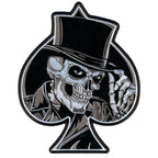 Hot Leathers Top Hat Skull Hook and Loop 4" x 5" Patch