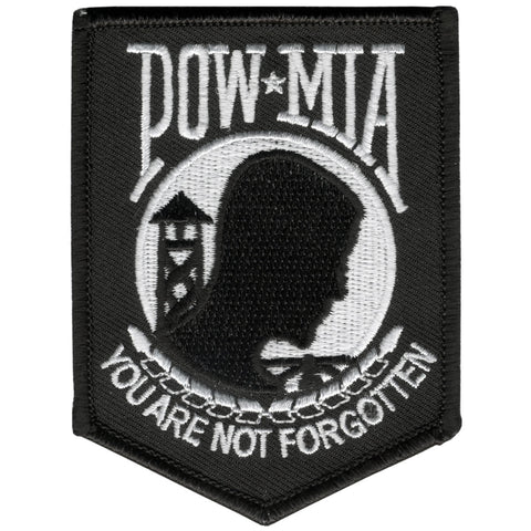 Hot Leathers POW MIA Hook and Loop 3" x 4" Patch