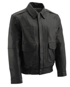 Milwaukee Leather SFM1519 Men's Classic Black Bomber Leather Jacket - Milwaukee Leather Mens Leather Jackets