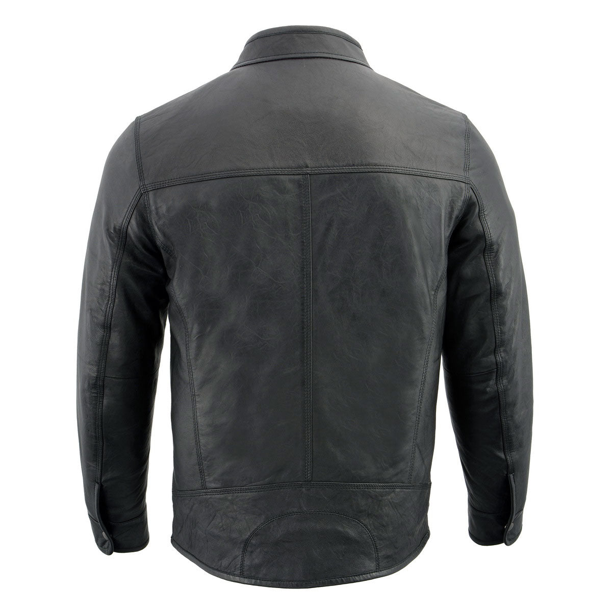 Milwaukee Leather SFM1866 Men's Classic Black Moto Leather