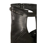 Milwaukee Leather SH1123 Men's Black Leather Gun Holster Chap with Thigh Pockets - Milwaukee Leather Mens Leather Chaps