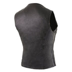 Milwaukee Leather SH1216 Ladies Black Leather Vest with Front Laces and Dual Gun Pockets - Milwaukee Leather Womens Leather Vests