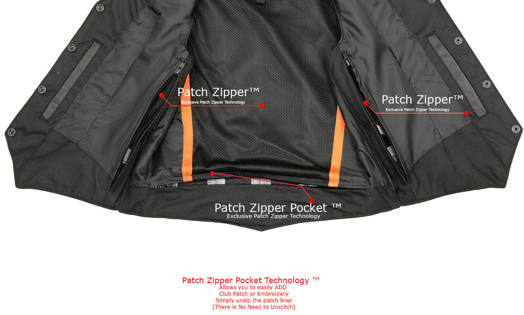 Milwaukee Leather SH1227 Women's Black Leather Classic Western Motorcycle Rider Vest- Front 4-Snap Button Closure