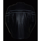 Milwaukee Leather SH1408 Men's Sporty Crossover Vented Black Leather Scooter Jacket with Gun Pocket - Milwaukee Leather Mens Leather Jackets