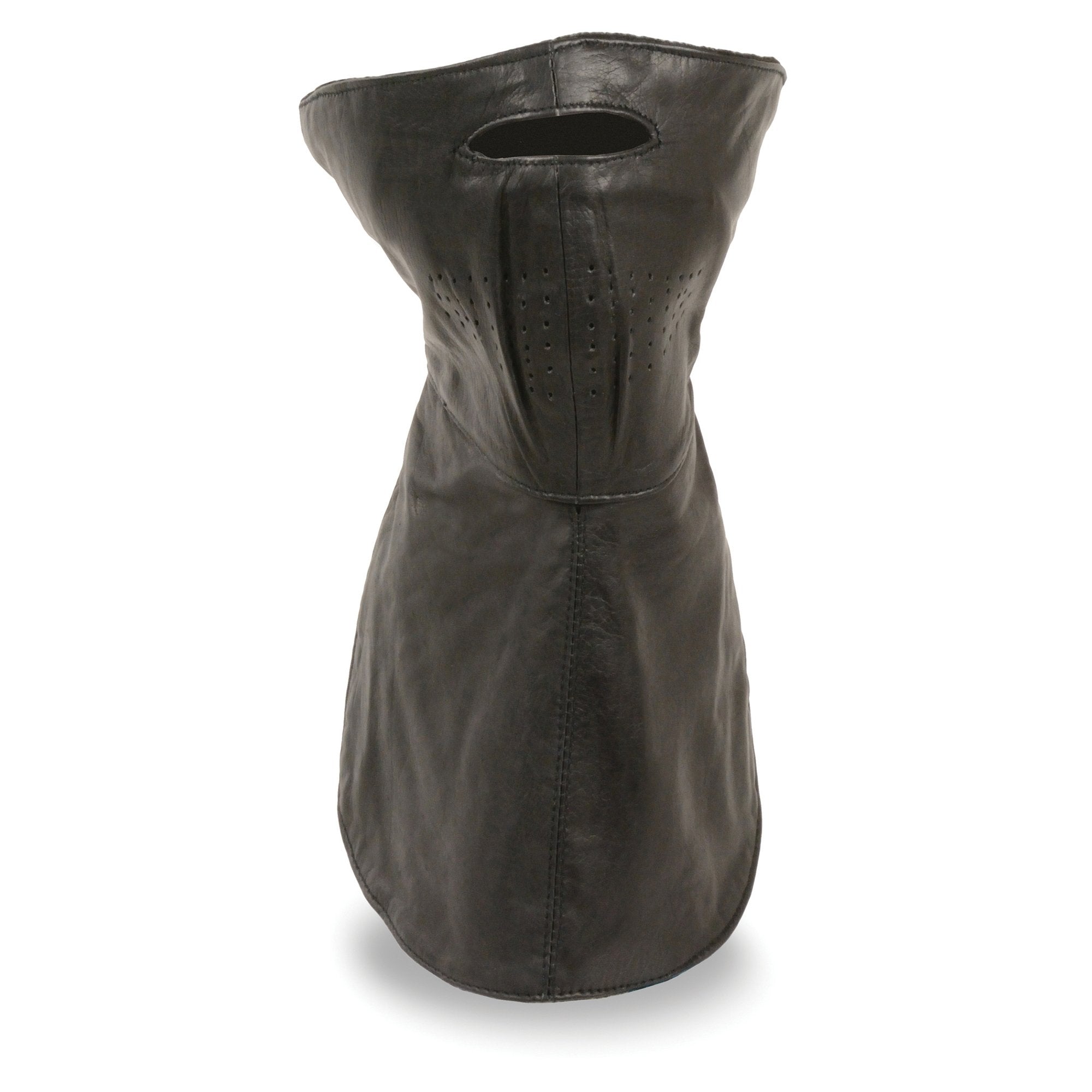 Milwaukee Leather SH167 Unisex Premium Leather Face and Neck Warmer with Adjustable Straps