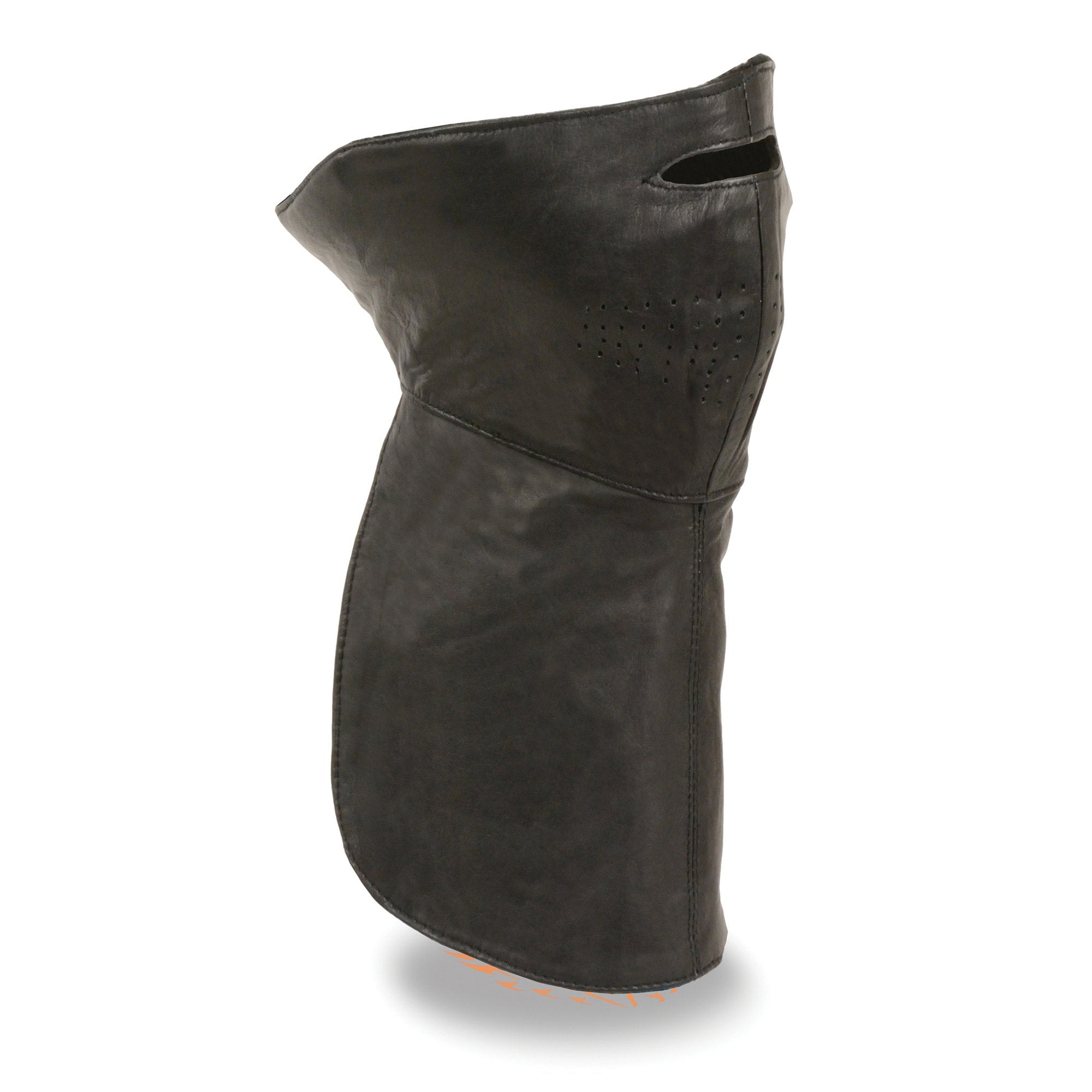 Milwaukee Leather SH167 Unisex Premium Leather Face and Neck Warmer with Adjustable Straps