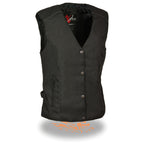 Milwaukee Performance MPL1955 Ladies 'Winged Embroidery' Black and Purple Textile Vest - Milwaukee Performance Womens Textile Vests