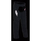 Milwaukee Performance SH1956 Women's 'Winged' Black and Pink Textile Chaps - Milwaukee Performance Womens Textile Chaps