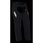 Milwaukee Performance SH1956 Women's 'Winged' Black and Red Textile Chaps - Milwaukee Performance Womens Textile Chaps