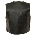 Milwaukee Leather SH2011 Kids Black Classic Three Snap Leather Leather Vest - Milwaukee Leather Kids Leather Vests