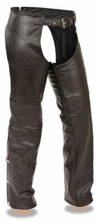 Milwaukee Leather SH2013 Kids Unisex Black Classic Leather Chaps - Milwaukee Leather Kids Leather Chaps