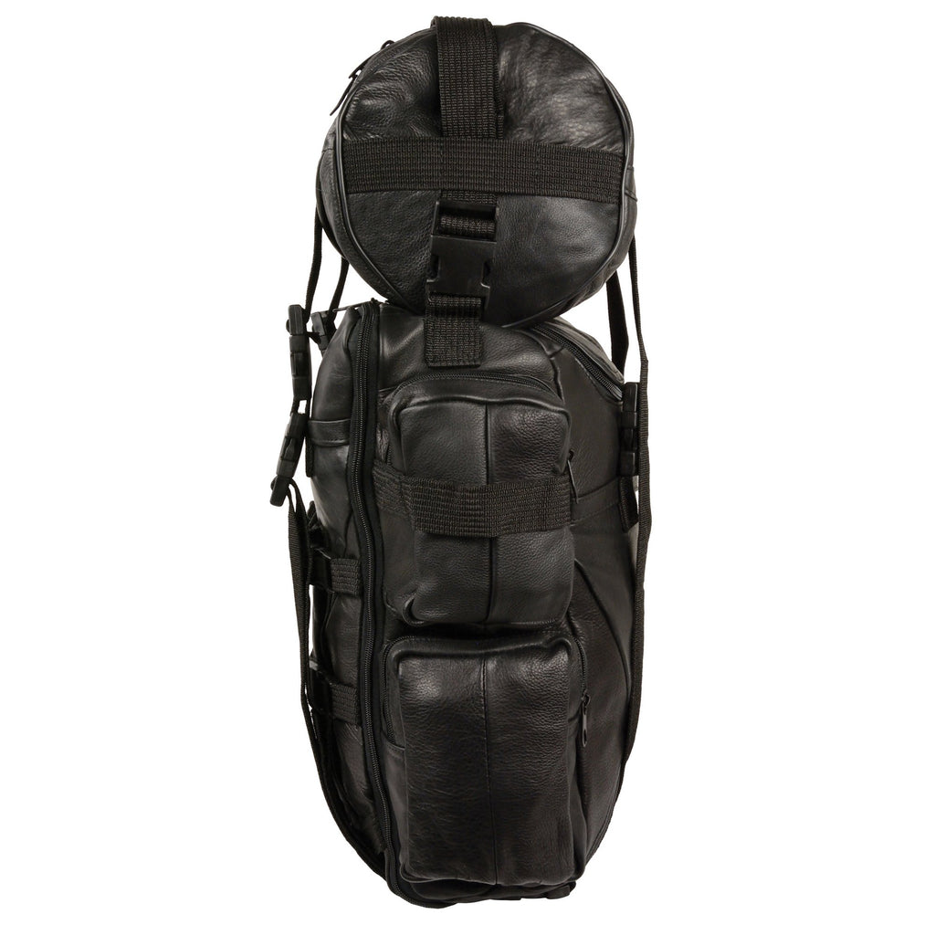 Milwaukee Leather SH537 Large Leather Deluxe Sissy Bar Pack (20X16X6)