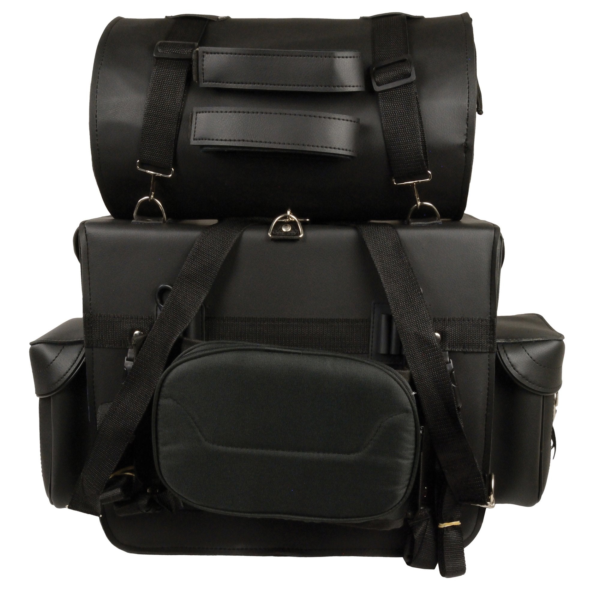 Milwaukee Performance SH539 Black PVC Large 2 Piece Touring Sissy Bar Bag