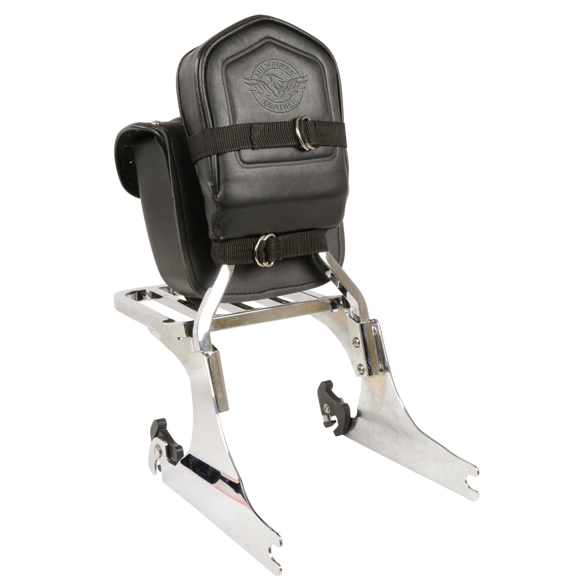 Milwaukee Performance SH546 Small PVC Studded Sissy Bar Bag with Quick Release (8X8X4.5)