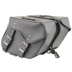 Milwaukee Leather SH55201ZB Black Large PVC Zip-Off Throwover Saddlebags