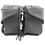 Milwaukee Leather SH55201ZB Black Large PVC Zip-Off Throwover Saddlebags