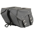 Milwaukee Leather SH55201ZB Black Large PVC Zip-Off Throwover Saddlebags