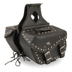 Milwaukee Performance SH55301ZB Black Medium Zip-Off PVC Studded Throw Over Saddlebags