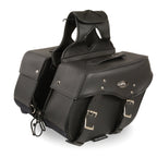 Milwaukee Leather SH55303ZB Black Medium Zip-Off PVC Throw Over Motorcycle Saddlebags