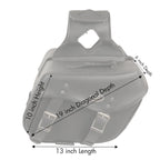 Milwaukee Performance SH55303ZB Black Medium Zip-Off PVC Studded Throw Over Saddle Bag