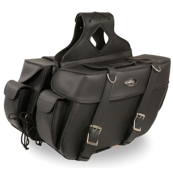Milwaukee Leather SH57401ZB Black Large Zip-Off PVC Throw Over