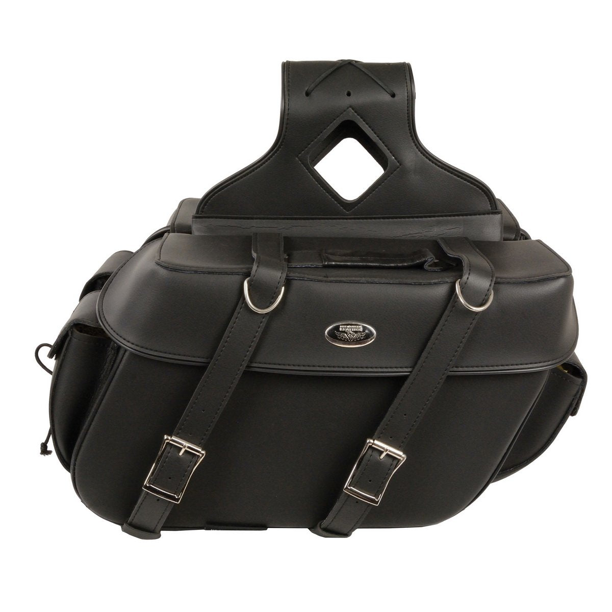 Grand sac à main cuir tressé noir vintage Sveva Grand sac à main cuir tressé noir vintage Sveva