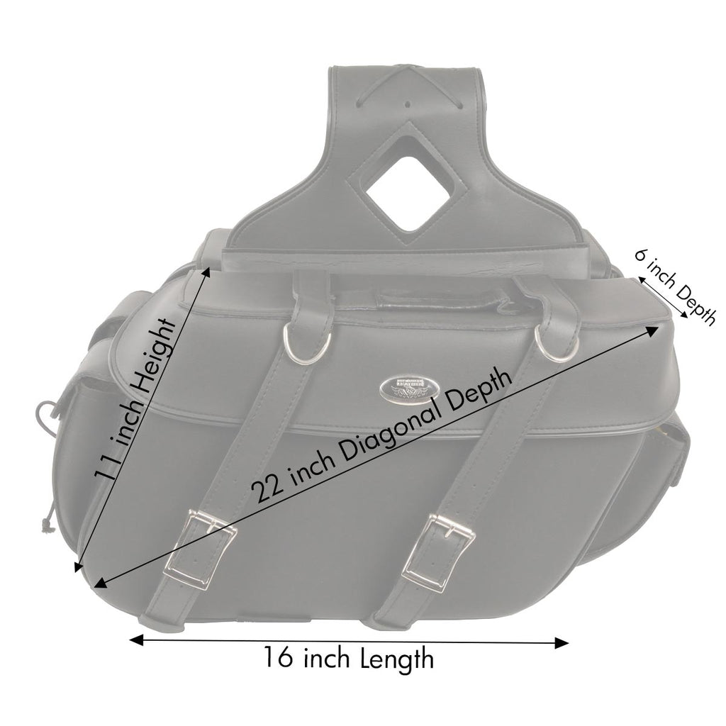 Milwaukee Performance SH57401ZB Black Large Zip-Off PVC Throw Over Saddlebags