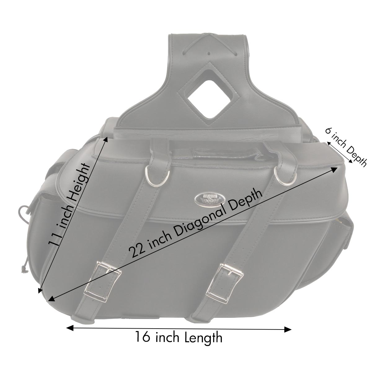 Milwaukee Performance SH57401ZB Black Large Zip-Off PVC Throw Over Saddlebags