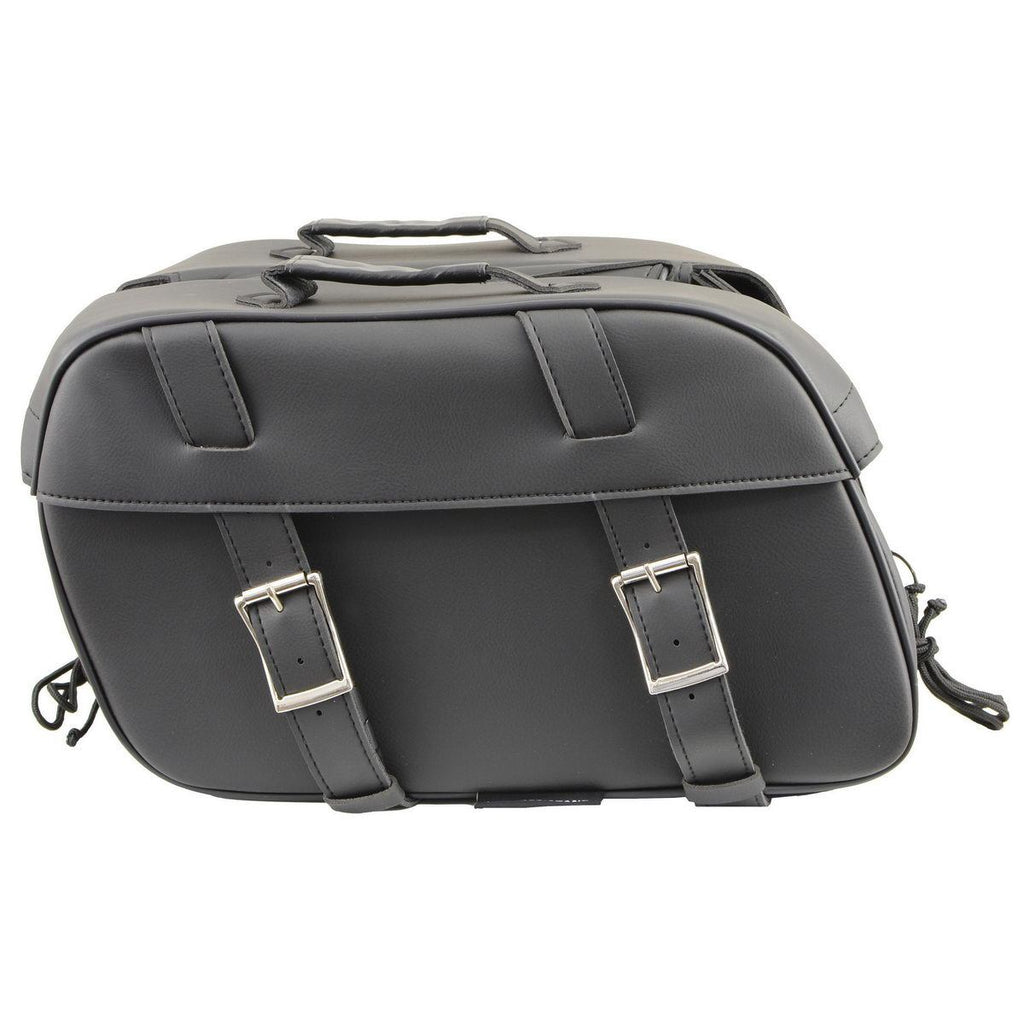 Milwaukee Leather SH57701 Black Medium PVC Zip-Off Saddlebags