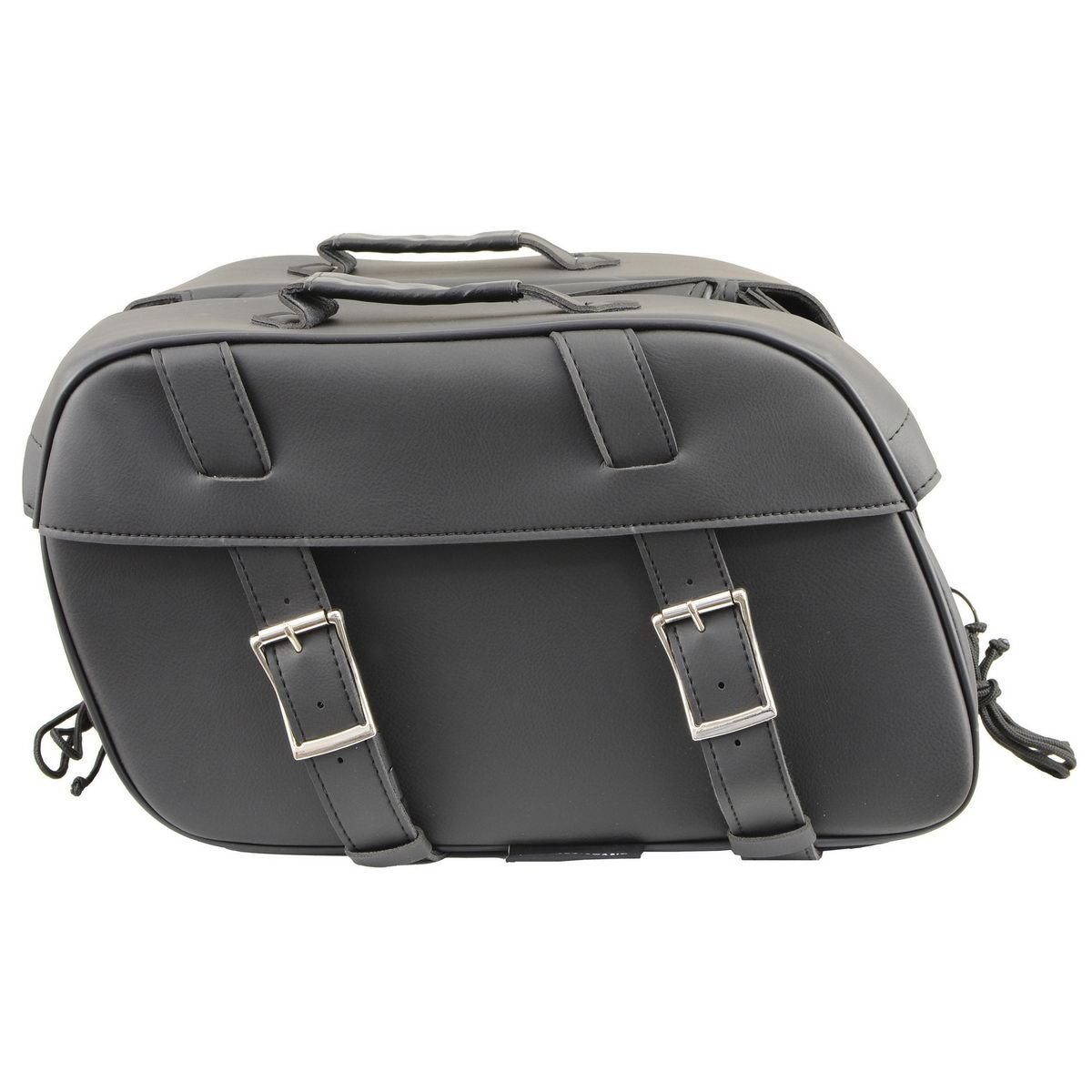 Milwaukee Leather SH57701 Black Medium PVC Zip-Off Saddlebags