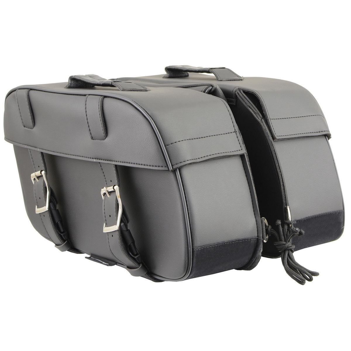 Milwaukee Leather SH57701 Black Medium PVC Zip-Off Saddlebags