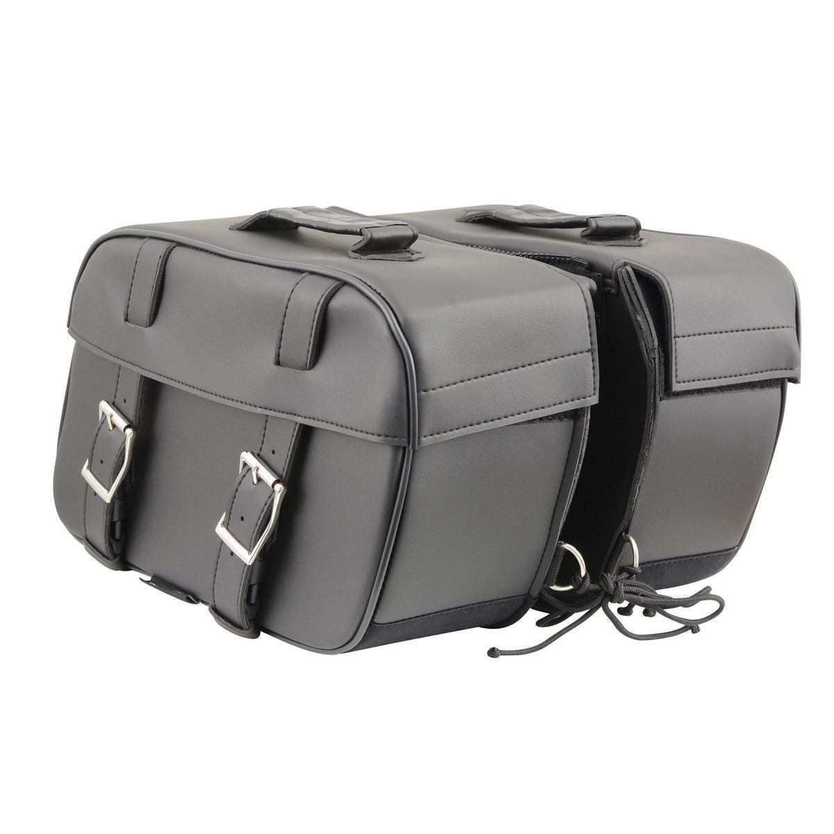 Milwaukee Leather SH57701 Black Medium PVC Zip-Off Saddlebags