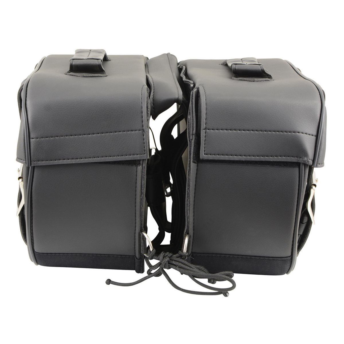 Milwaukee Leather SH57701 Black Medium PVC Zip-Off Saddlebags