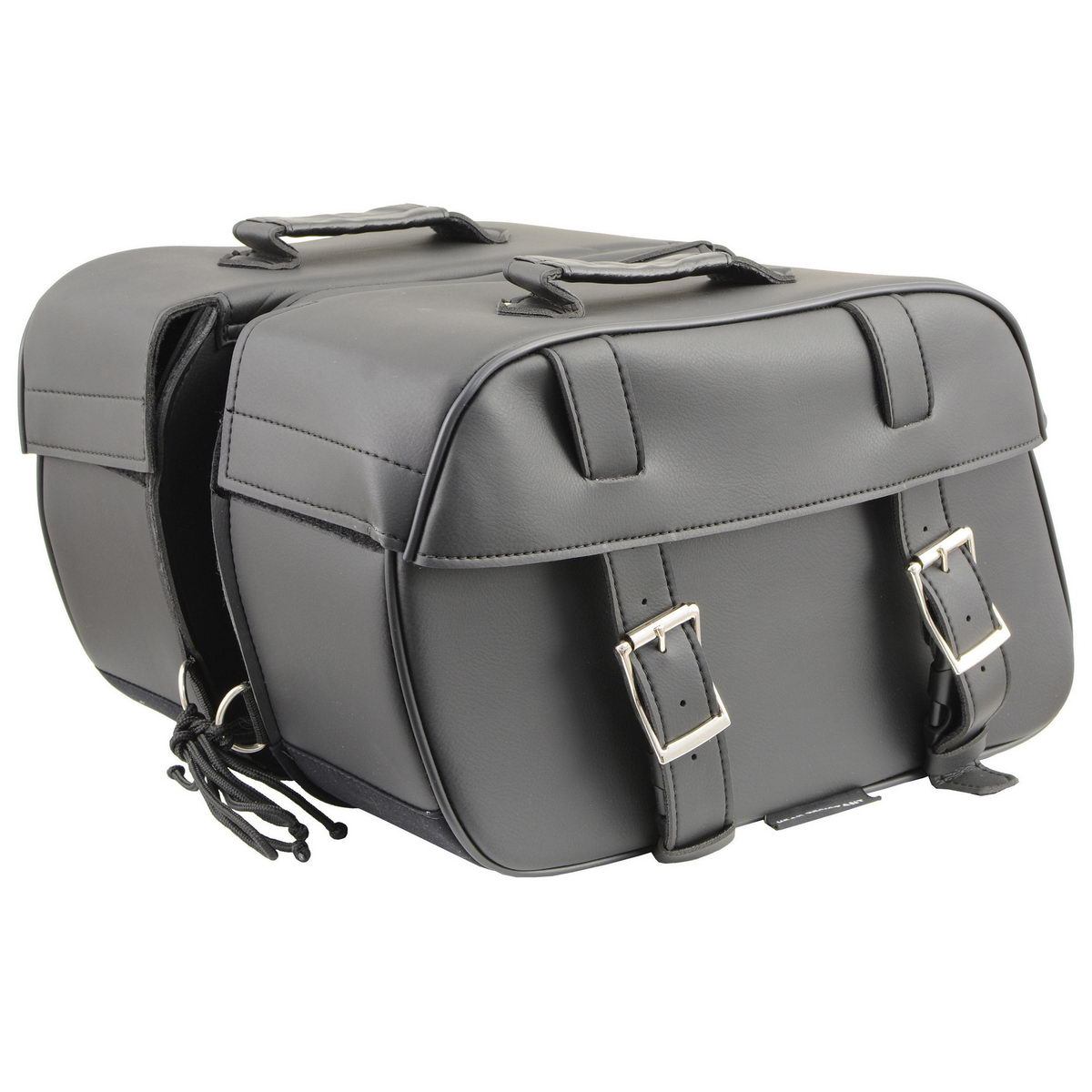 Milwaukee Leather SH57701 Black Medium PVC Zip-Off Saddlebags