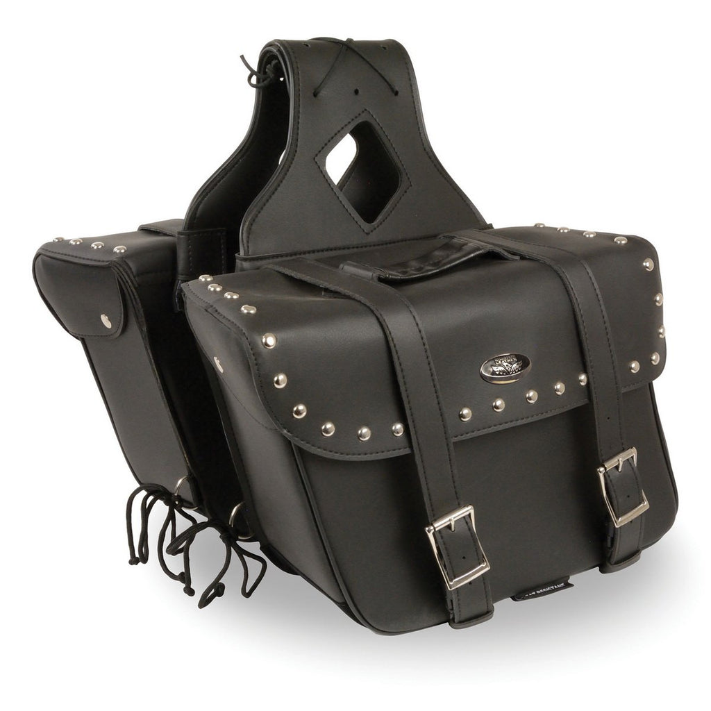 Milwaukee Performance SH579ZB Large Black Zip-Off PVC Slanted Throw Over Studded Saddlebags