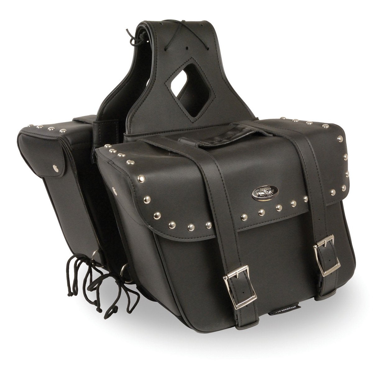 Milwaukee Performance SH579ZB Large Black Zip-Off PVC Slanted Throw Over Studded Saddlebags