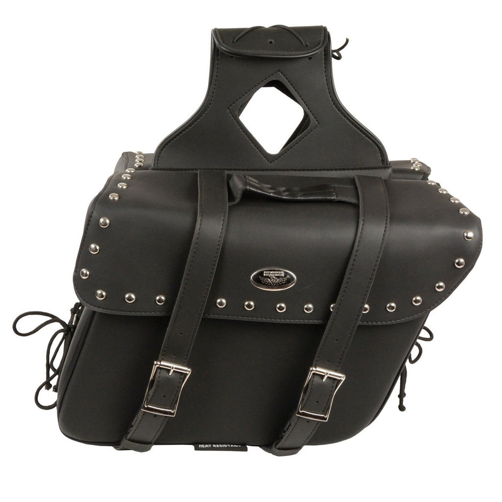 Milwaukee Performance SH579ZB Large Black Zip-Off PVC Slanted Throw Over Studded Saddlebags