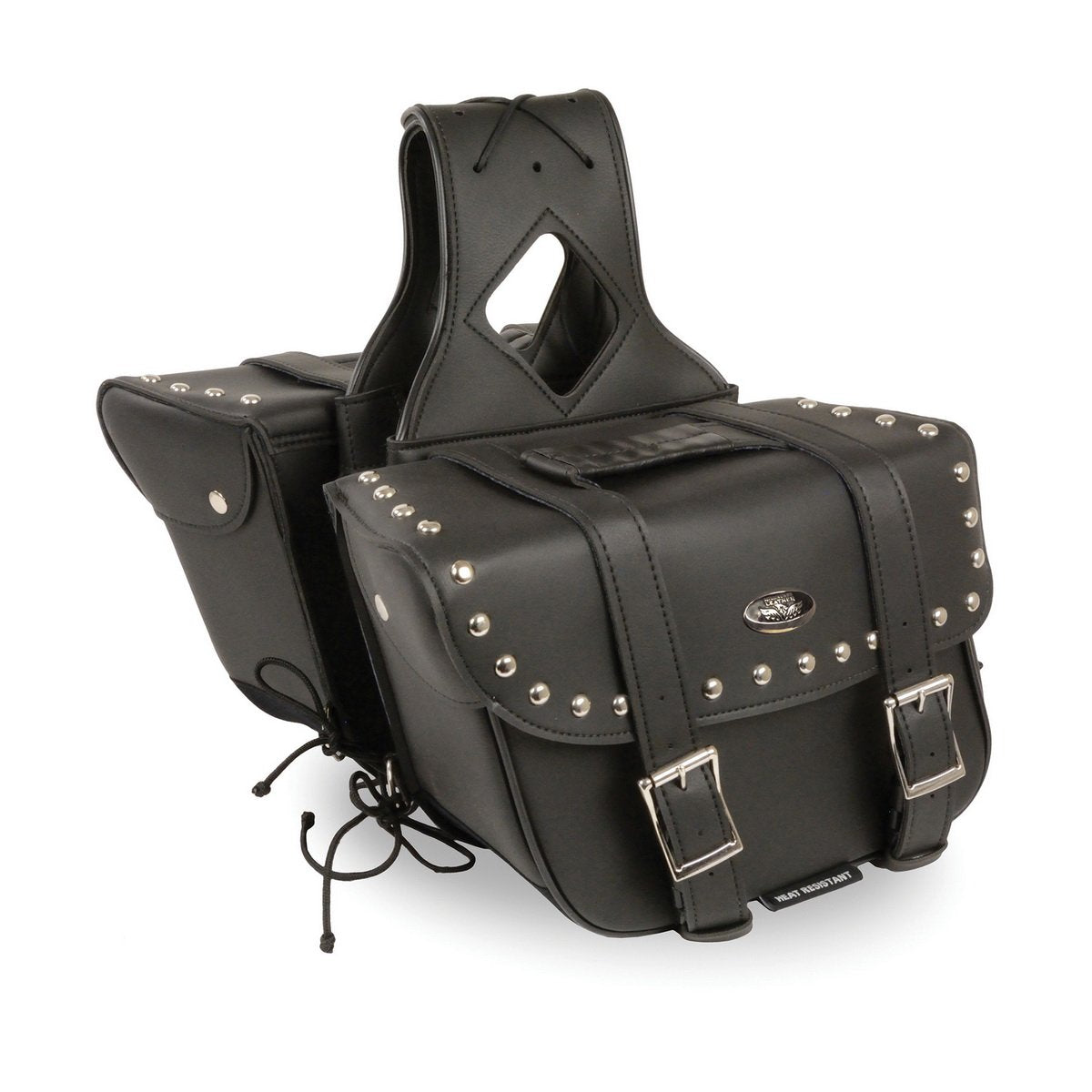 Milwaukee Performance SH57901ZB Black Medium Zip-Off PVC Slanted Throw Over Studded Saddlebags