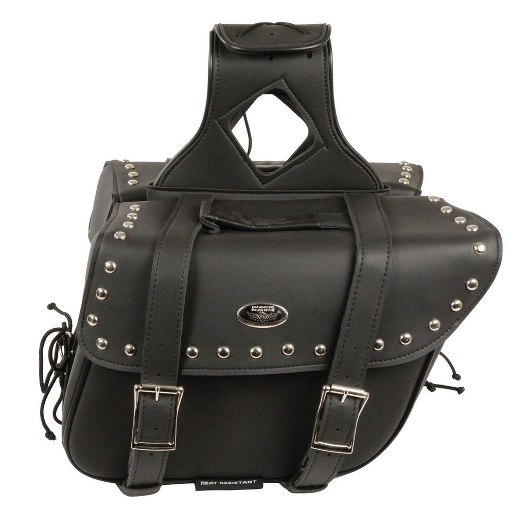 Milwaukee Performance SH57901ZB Black Medium Zip-Off PVC Slanted Throw Over Studded Saddlebags