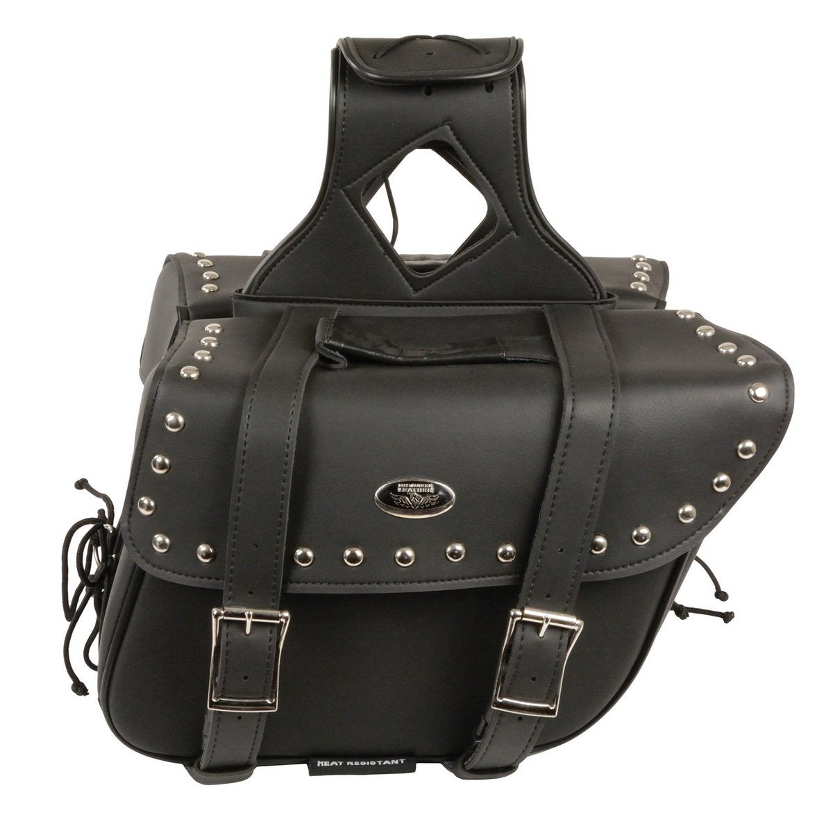 Milwaukee Performance SH57901ZB Black Medium Zip-Off PVC Slanted Throw Over Studded Saddlebags