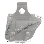 Milwaukee Performance SH57901ZB Black Medium Zip-Off PVC Slanted Throw Over Studded Saddlebags