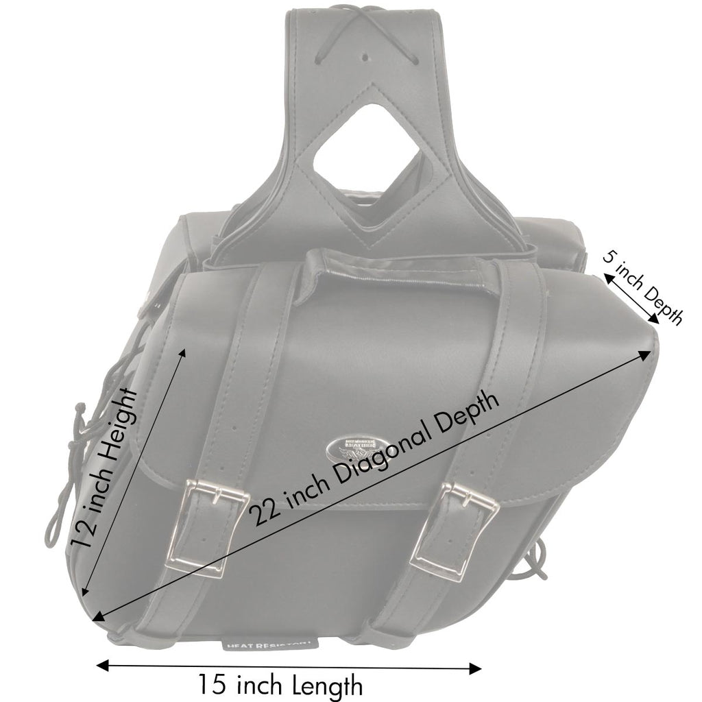 Milwaukee Performance SH58001ZB Medium Black Zip-Off PVC Slanted Throw Over Saddlebags