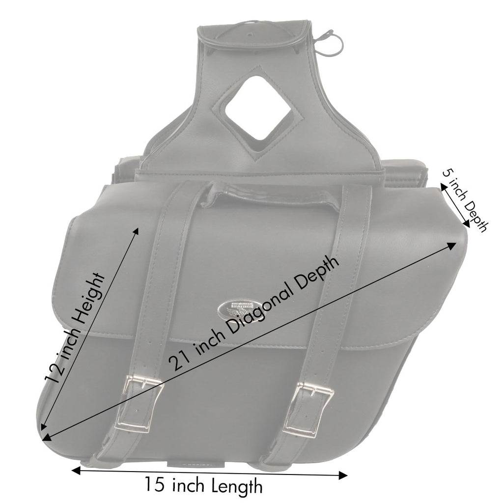 Milwaukee Performance SH580ZB Black Large Zip Off PVC Slanted Throw Over Saddlebags