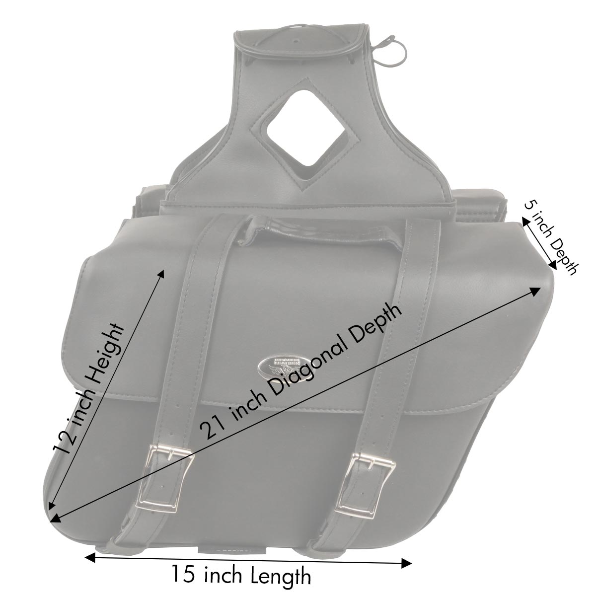 Milwaukee Performance SH580ZB Black Large Zip Off PVC Slanted Throw Over Saddlebags